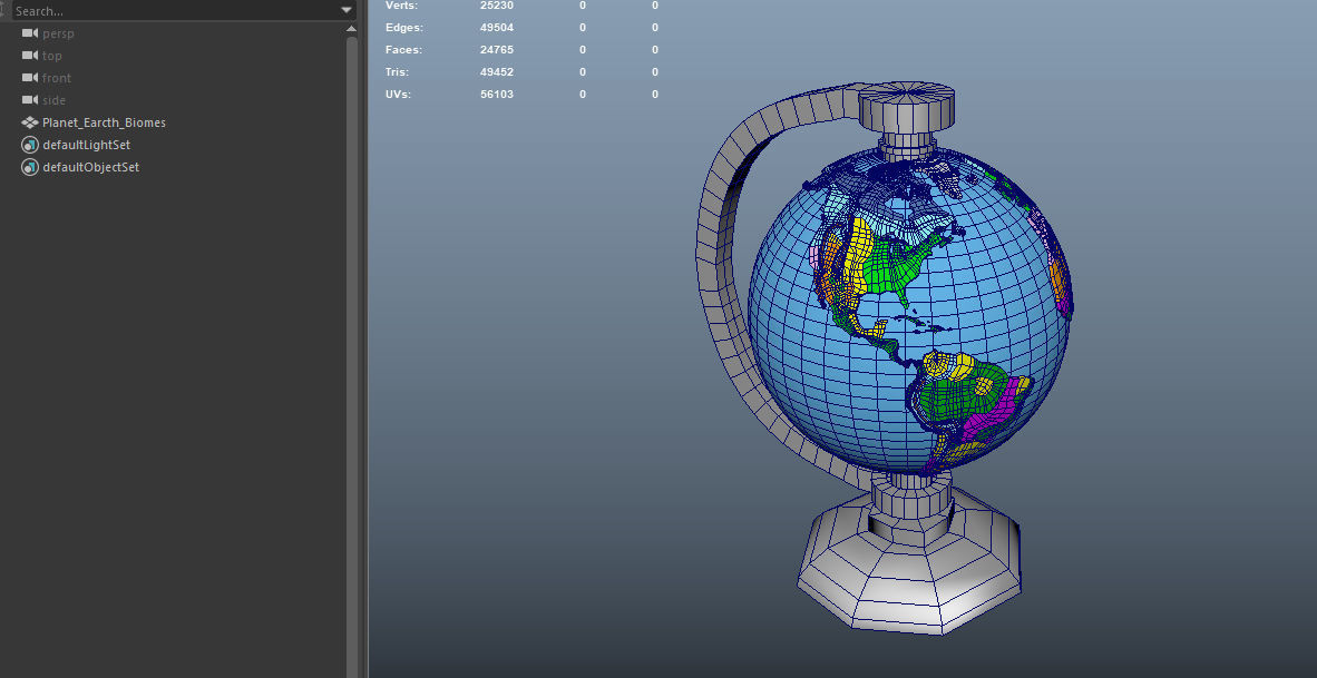 Planet Earth Biomes Low-poly 3D model_6