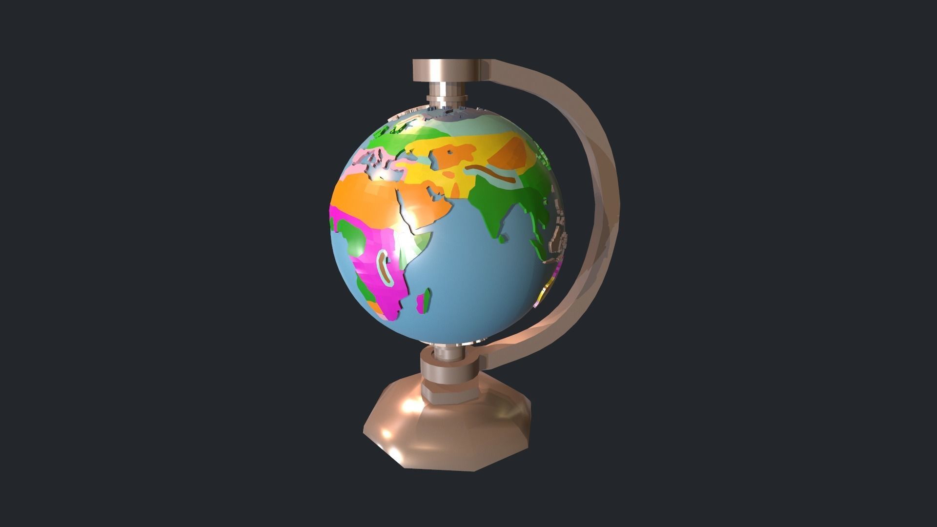 Planet Earth Biomes Low-poly 3D model_3