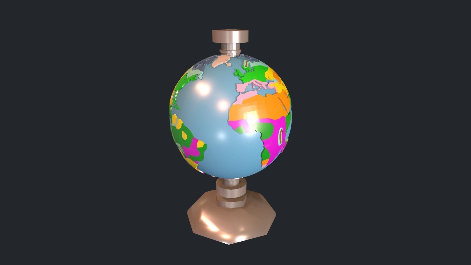 Planet Earth Biomes Low-poly 3D model_2
