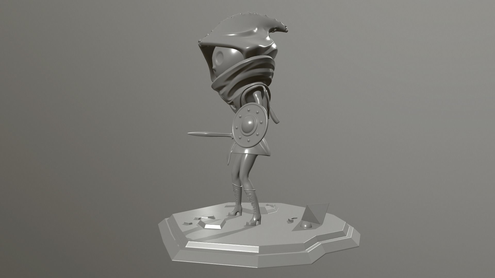 Warrior Free 3D print model_3