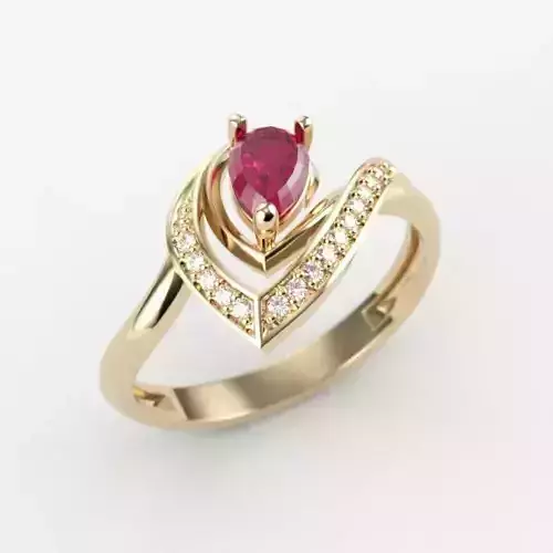 Women Ring thorn with ruby and diamonds 3dm stl vintage 3D print model Women Ring thorn with ruby and diamonds 3dm stl vintage 3D print model