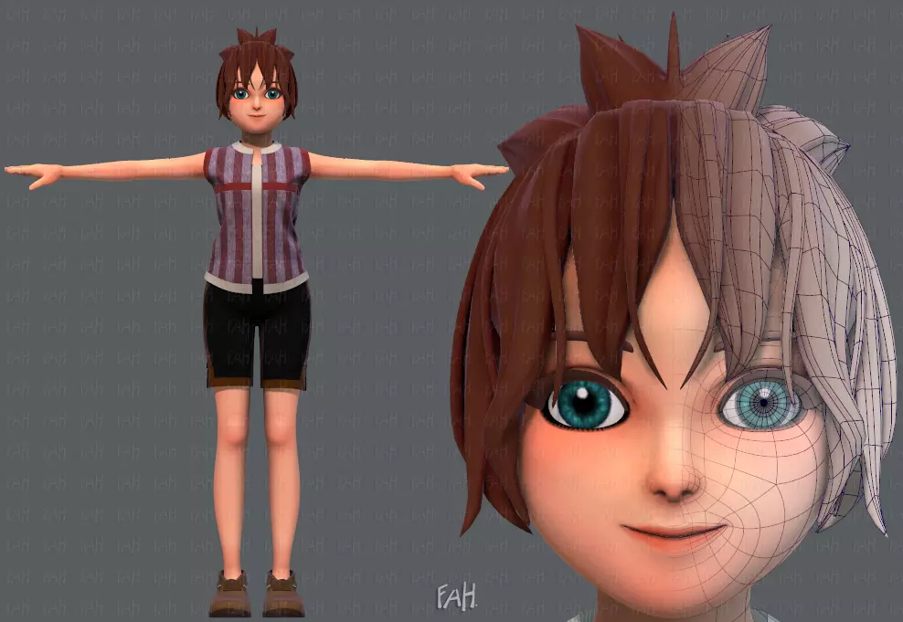 Base GirlV04 Clothing V01 3D model_0