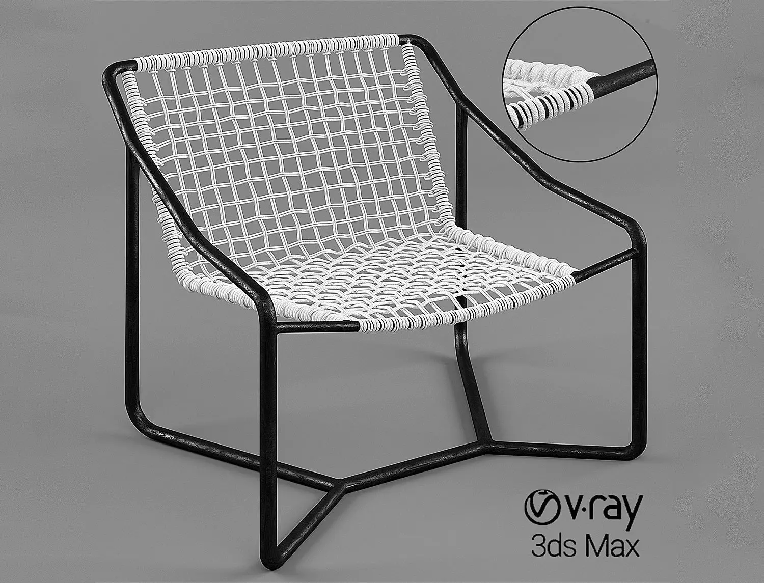 Dockside Lounge Chair Palecek Dockside 3D model_0