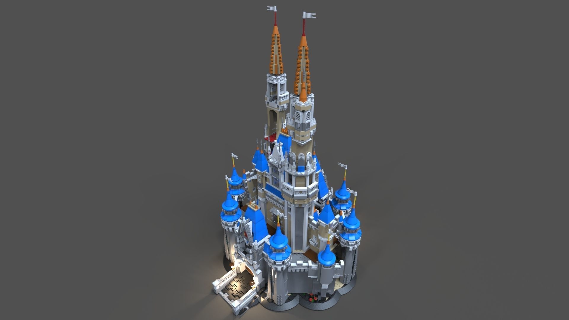 Lego Castle disney 3D model_6