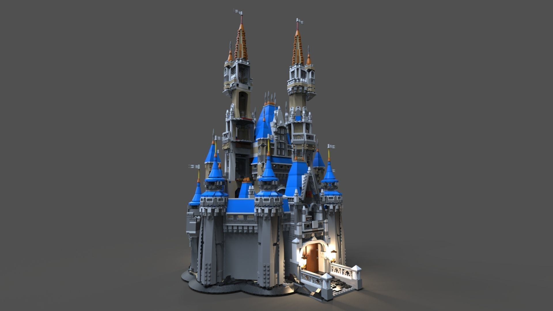 Lego Castle disney 3D model_3