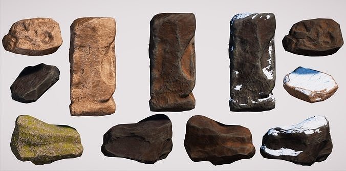 Realistic Rock Pack Volume 1 Low-poly 3D model