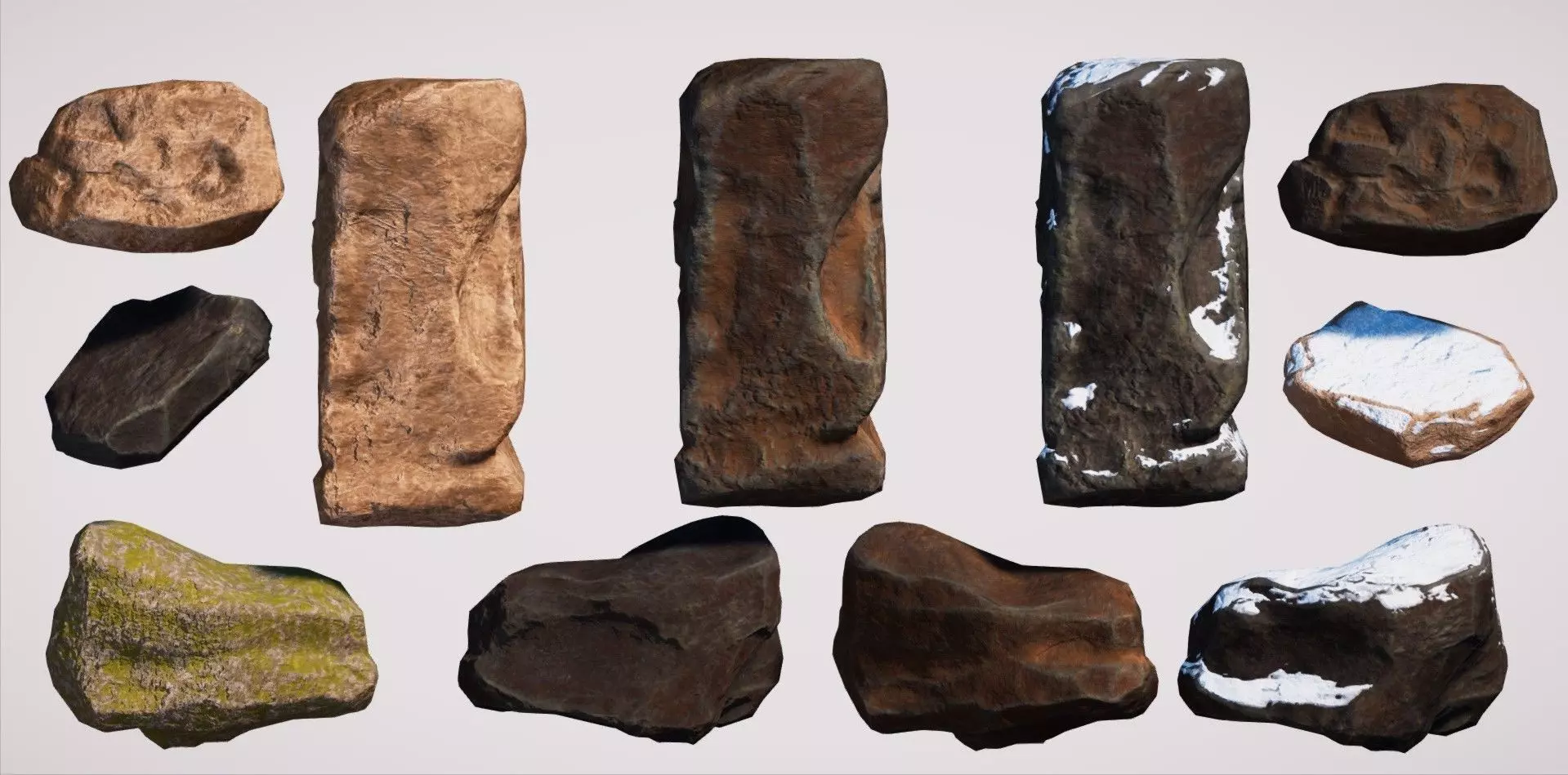 Realistic Rock Pack Volume 1 Low-poly 3D model_0