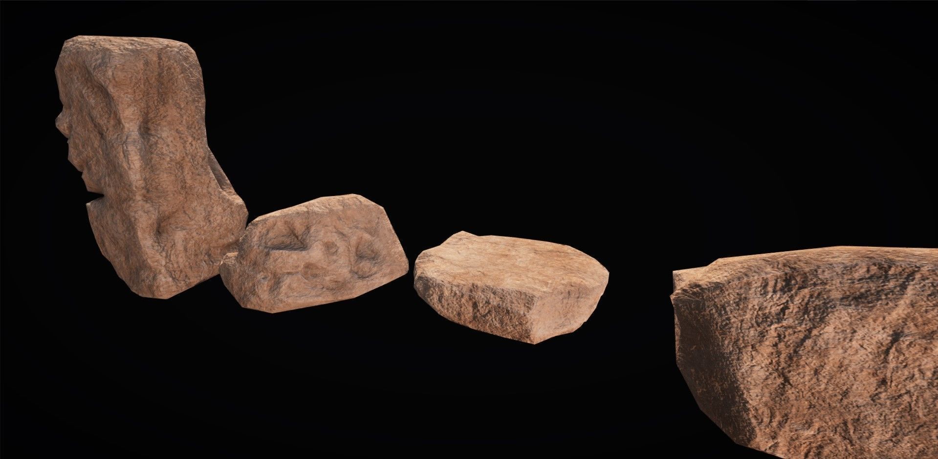 Realistic Rock Pack Volume 1 Low-poly 3D model_31