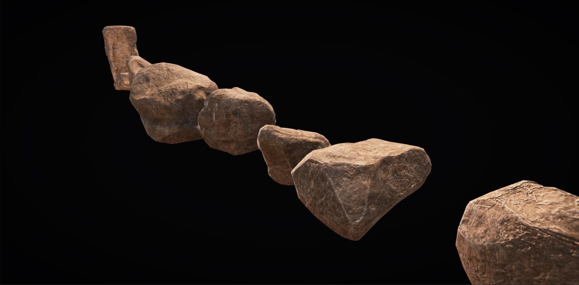 Realistic Rock Pack Volume 1 Low-poly 3D model_13