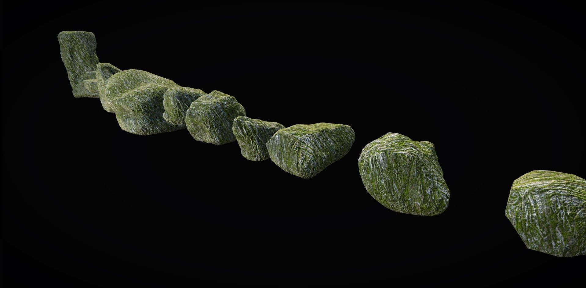 Realistic Rock Pack Volume 1 Low-poly 3D model_43