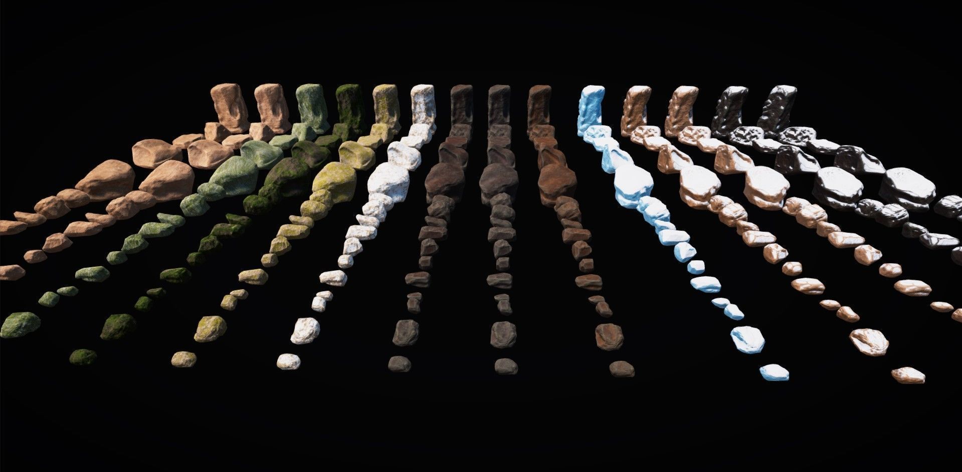 Realistic Rock Pack Volume 1 Low-poly 3D model_3