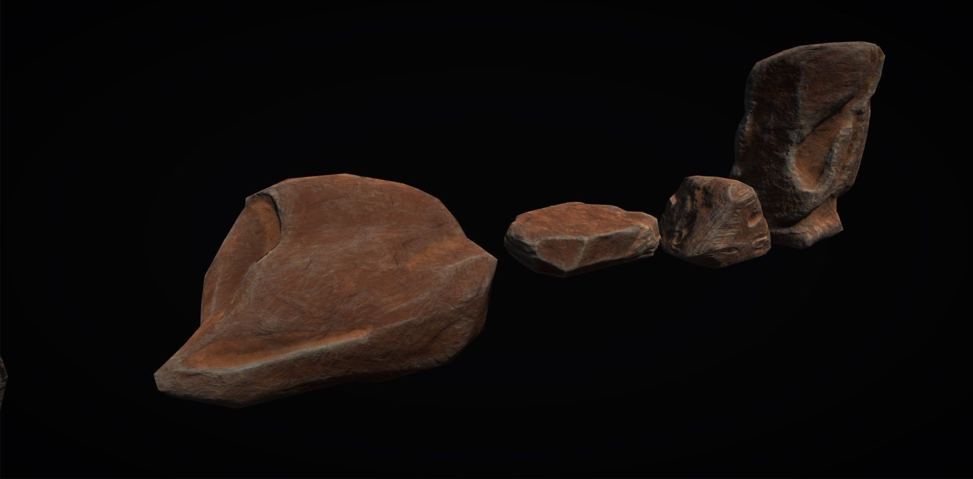 Realistic Rock Pack Volume 1 Low-poly 3D model_94