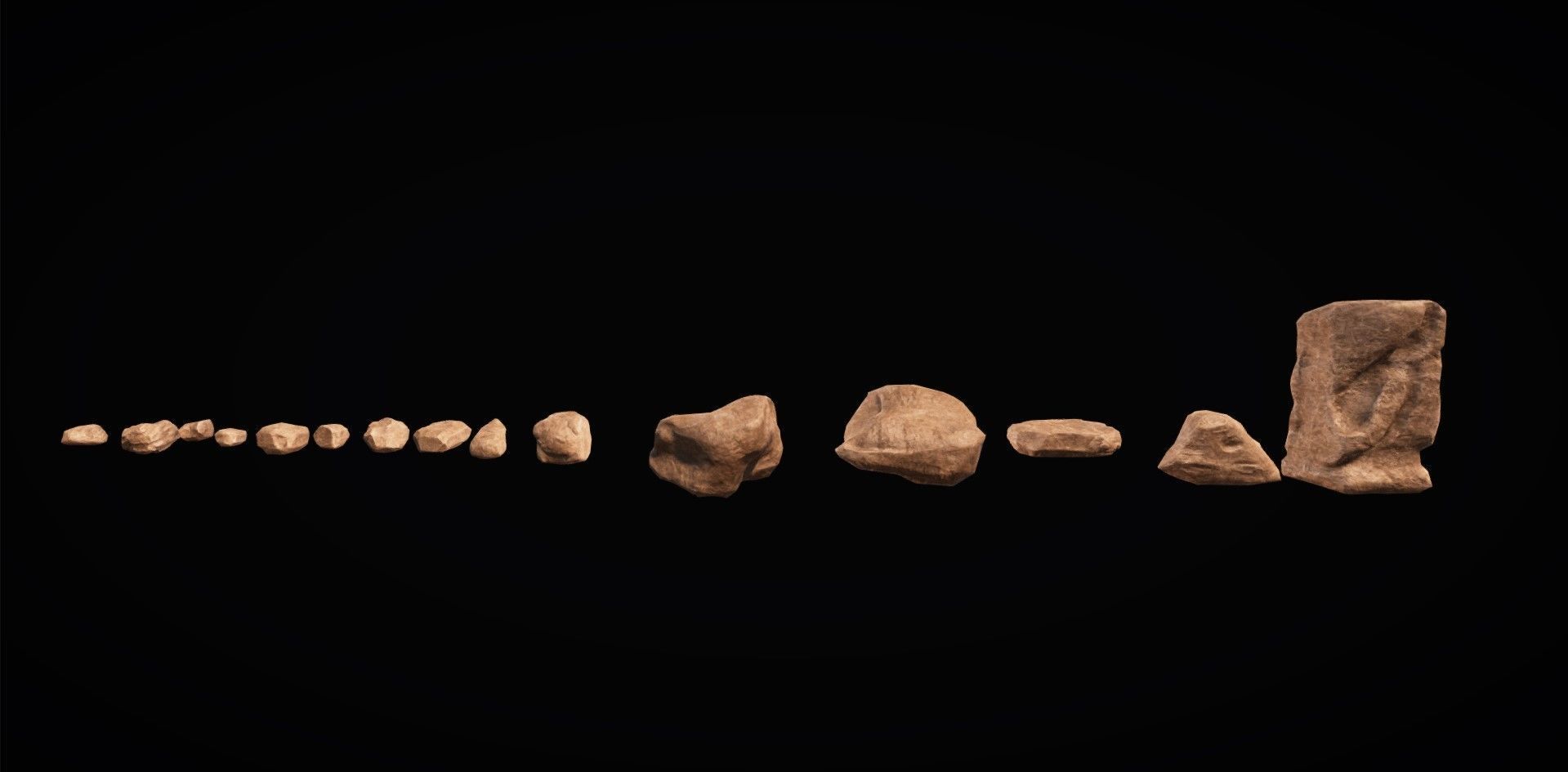 Realistic Rock Pack Volume 1 Low-poly 3D model_19