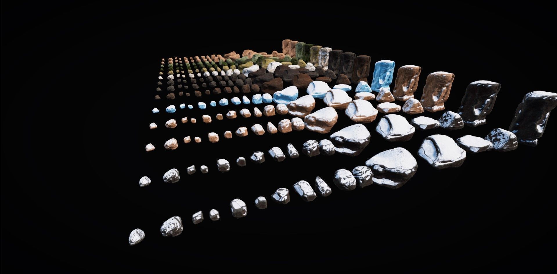 Realistic Rock Pack Volume 1 Low-poly 3D model_7