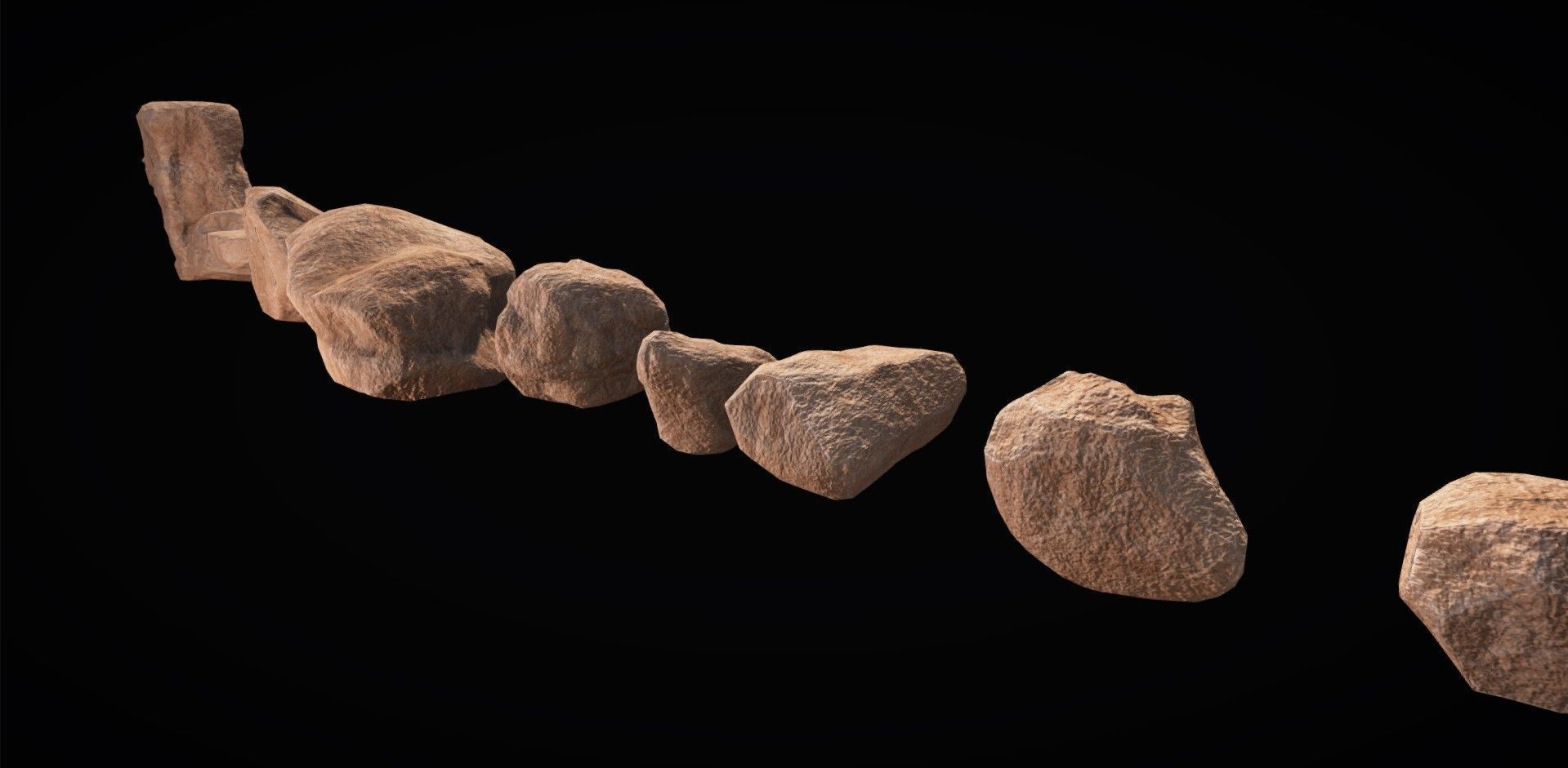 Realistic Rock Pack Volume 1 Low-poly 3D model_35