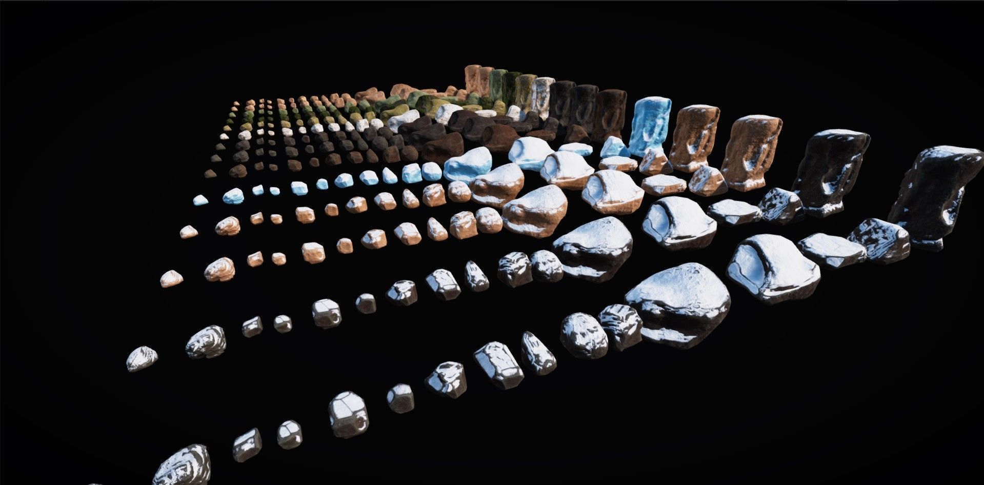 Realistic Rock Pack Volume 1 Low-poly 3D model_5