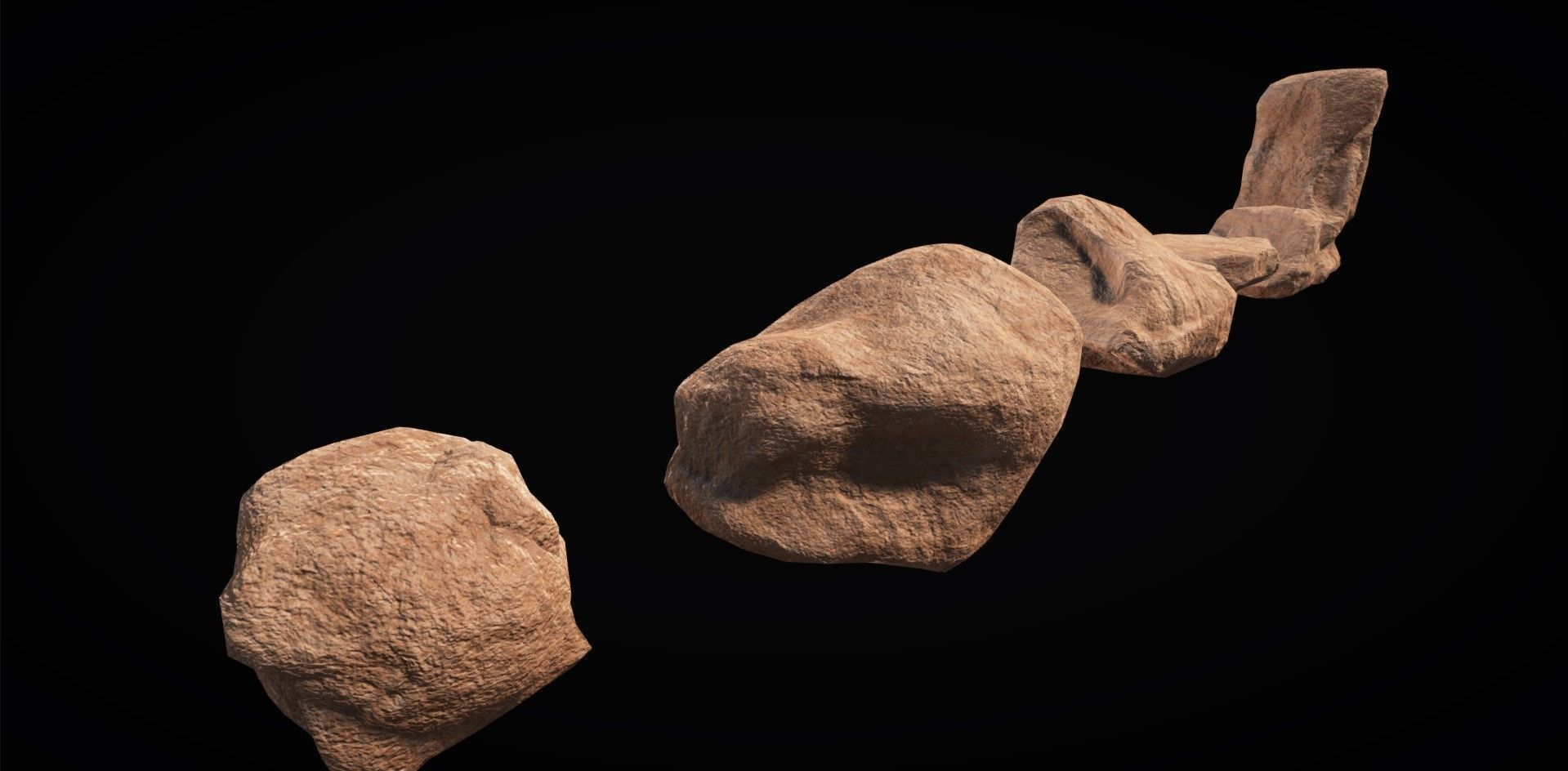 Realistic Rock Pack Volume 1 Low-poly 3D model_32