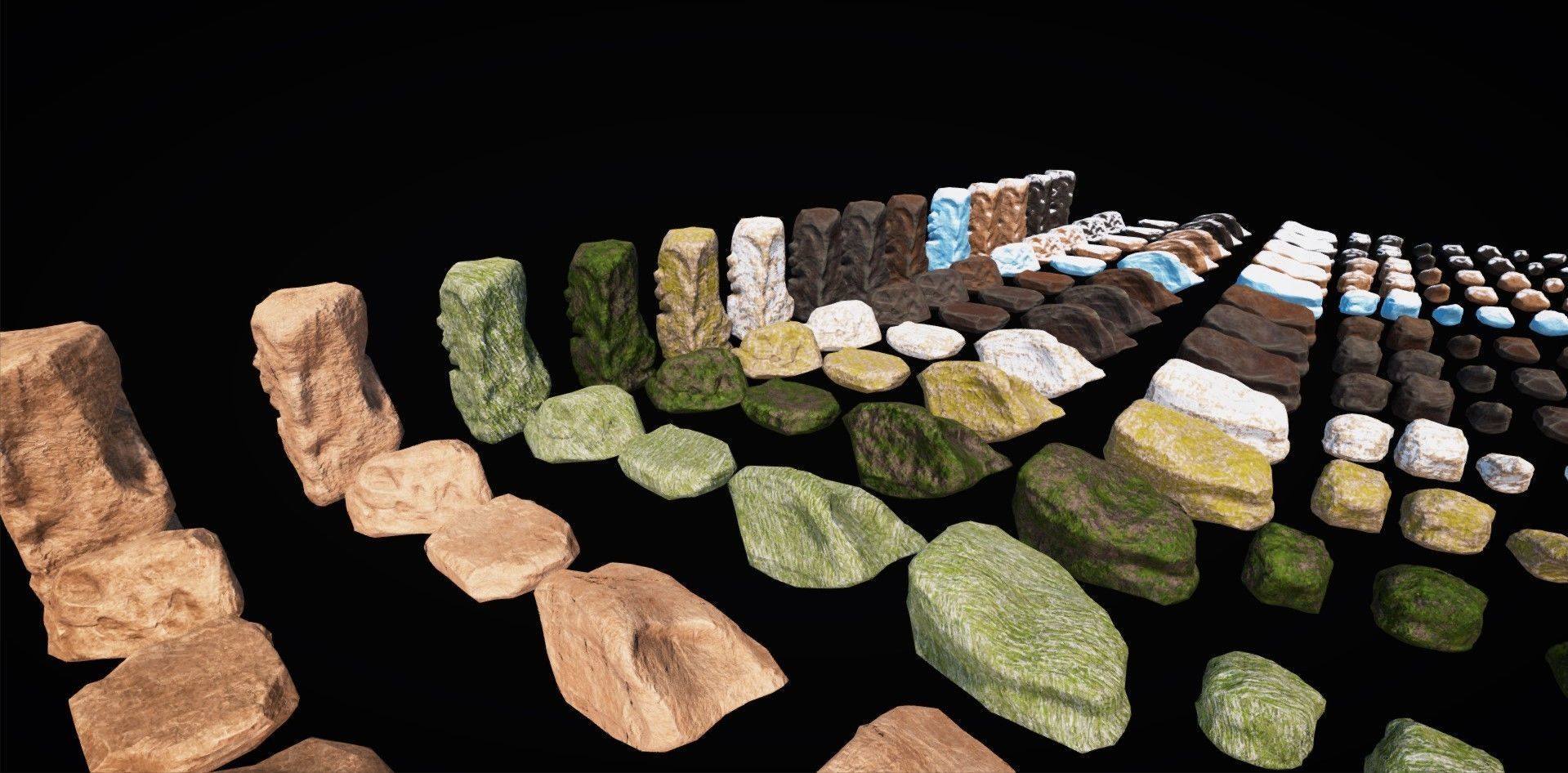 Realistic Rock Pack Volume 1 Low-poly 3D model_8