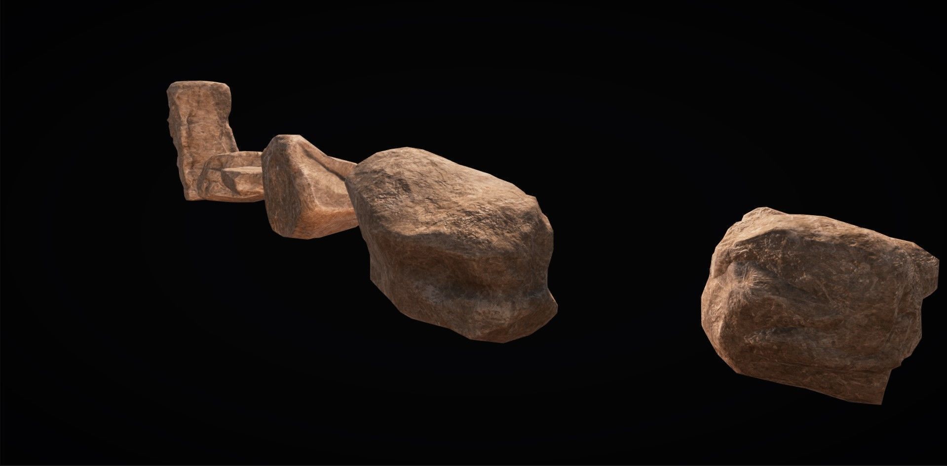 Realistic Rock Pack Volume 1 Low-poly 3D model_28