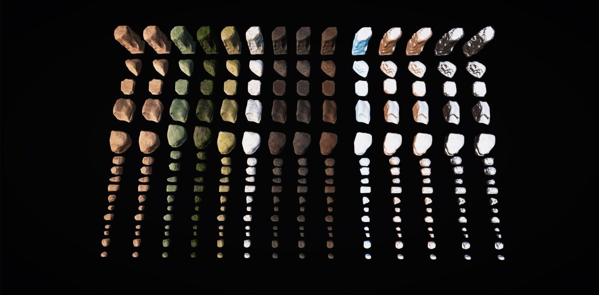 Realistic Rock Pack Volume 1 Low-poly 3D model_4