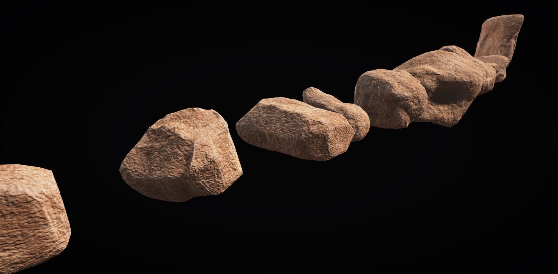 Realistic Rock Pack Volume 1 Low-poly 3D model_33
