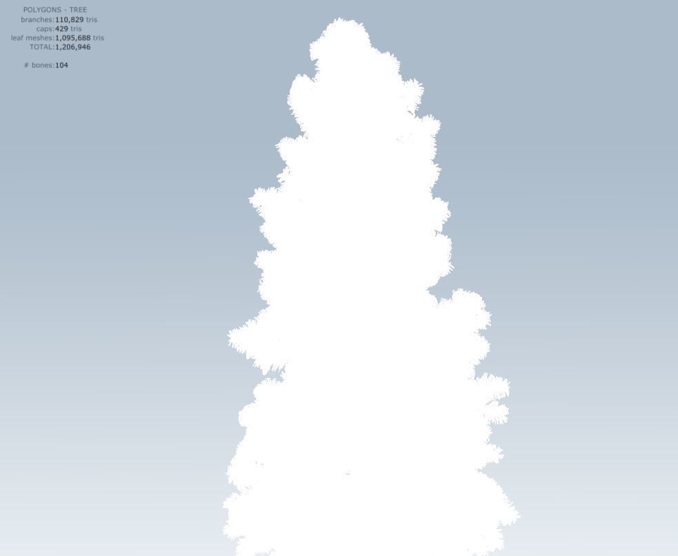 Winter trees pine set 3D Model Collection_18