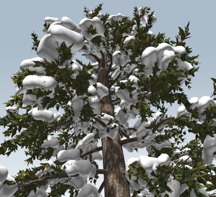 Winter trees pine set 3D Model Collection_30