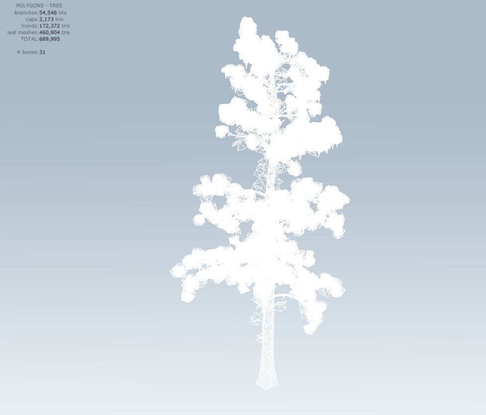 Winter trees pine set 3D Model Collection_55