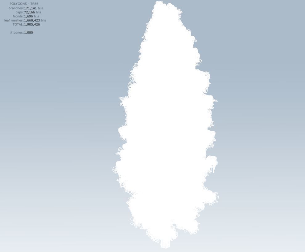 Winter trees pine set 3D Model Collection_73