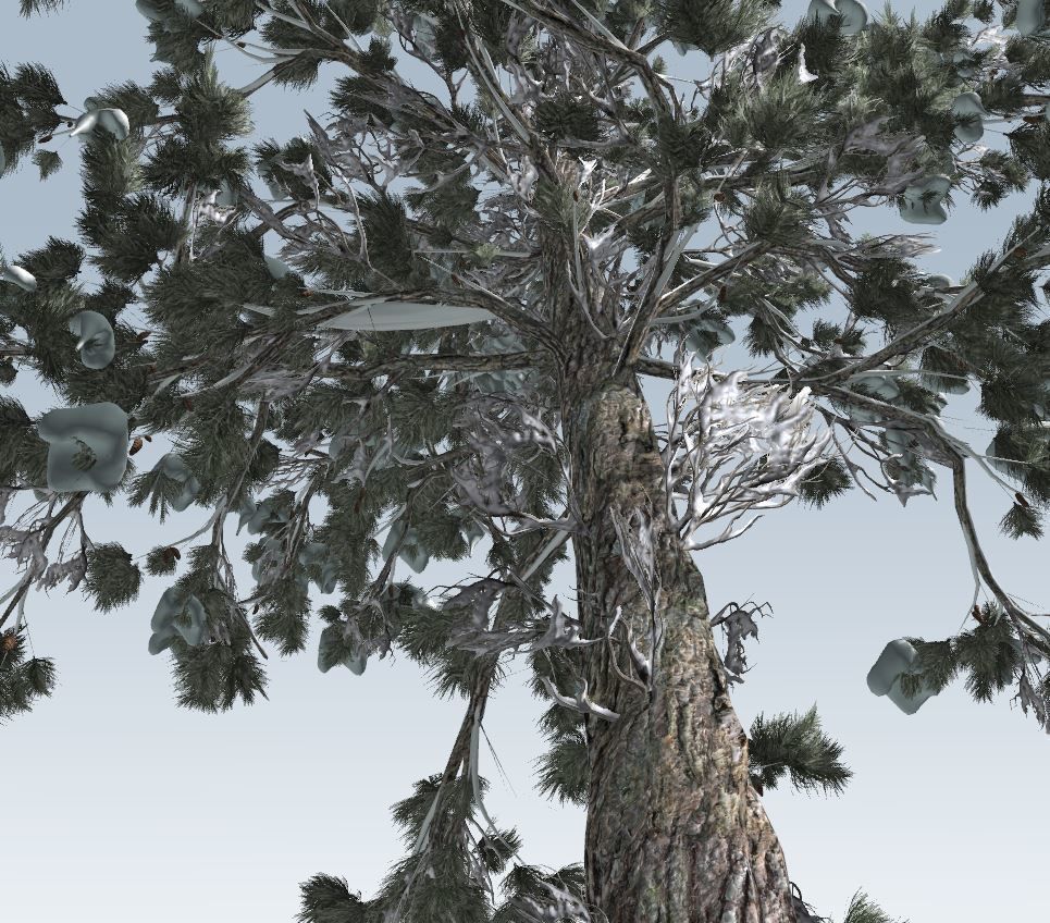 Winter trees pine set 3D Model Collection_52