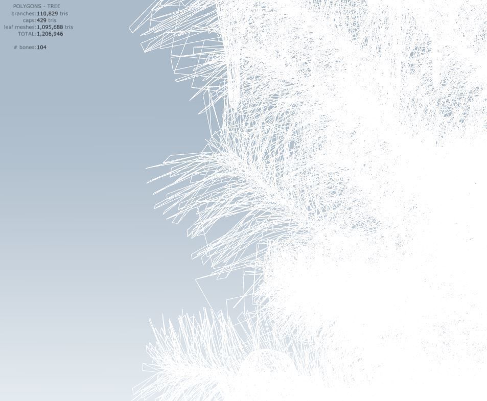 Winter trees pine set 3D Model Collection_17