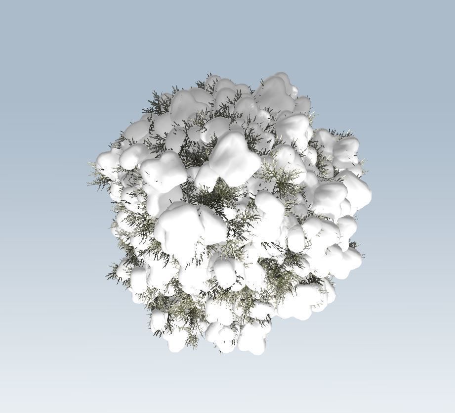 Winter trees pine set 3D Model Collection_71