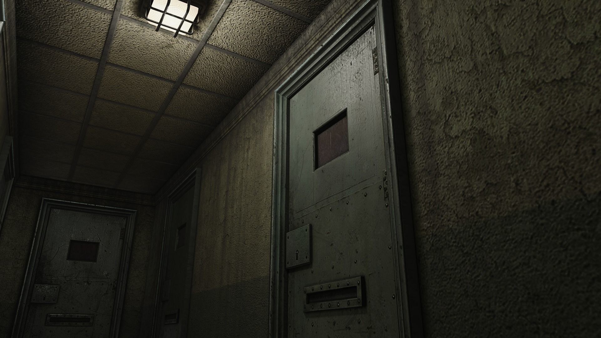 Low Poly Insane Asylum Corridor With PBR Materials Low-poly 3D model_6