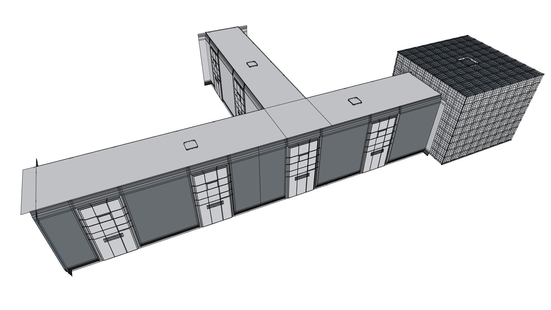 Low Poly Insane Asylum Corridor With PBR Materials Low-poly 3D model_18
