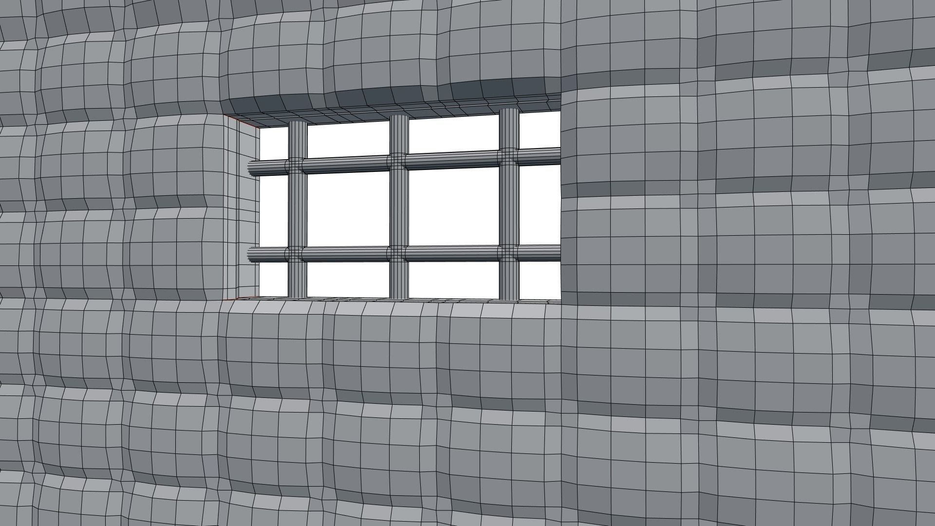 Low Poly Insane Asylum Corridor With PBR Materials Low-poly 3D model_16