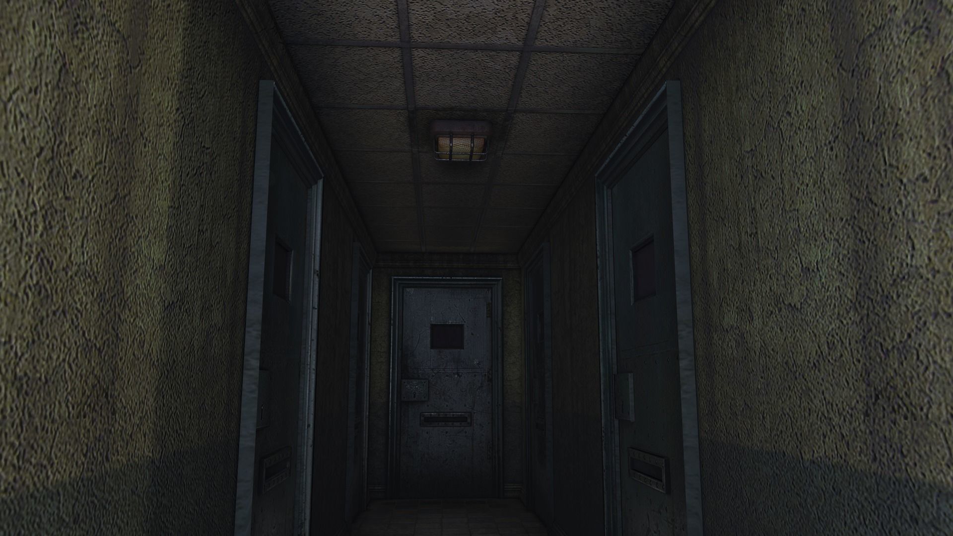 Low Poly Insane Asylum Corridor With PBR Materials Low-poly 3D model_5