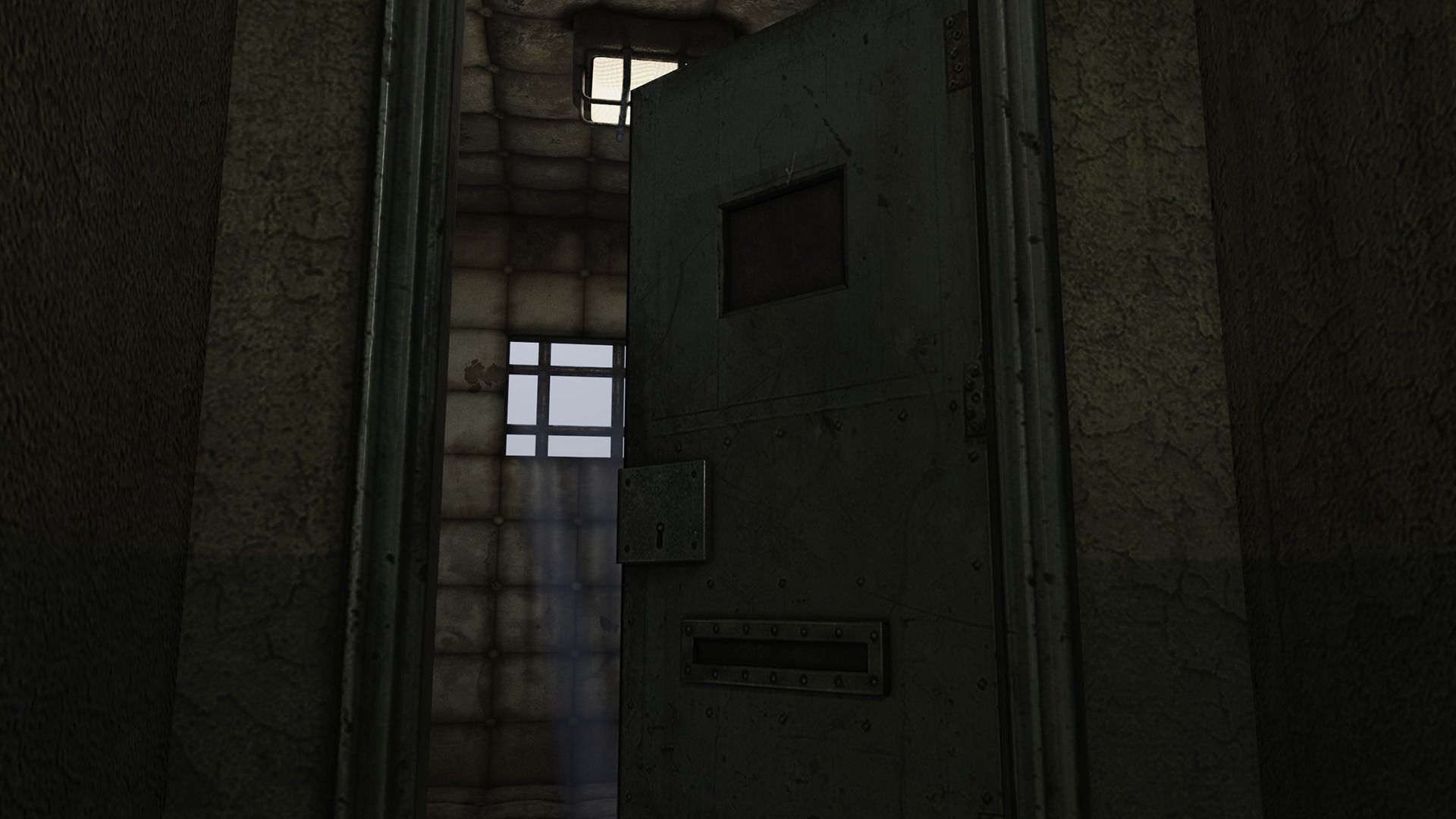 Low Poly Insane Asylum Corridor With PBR Materials Low-poly 3D model_7