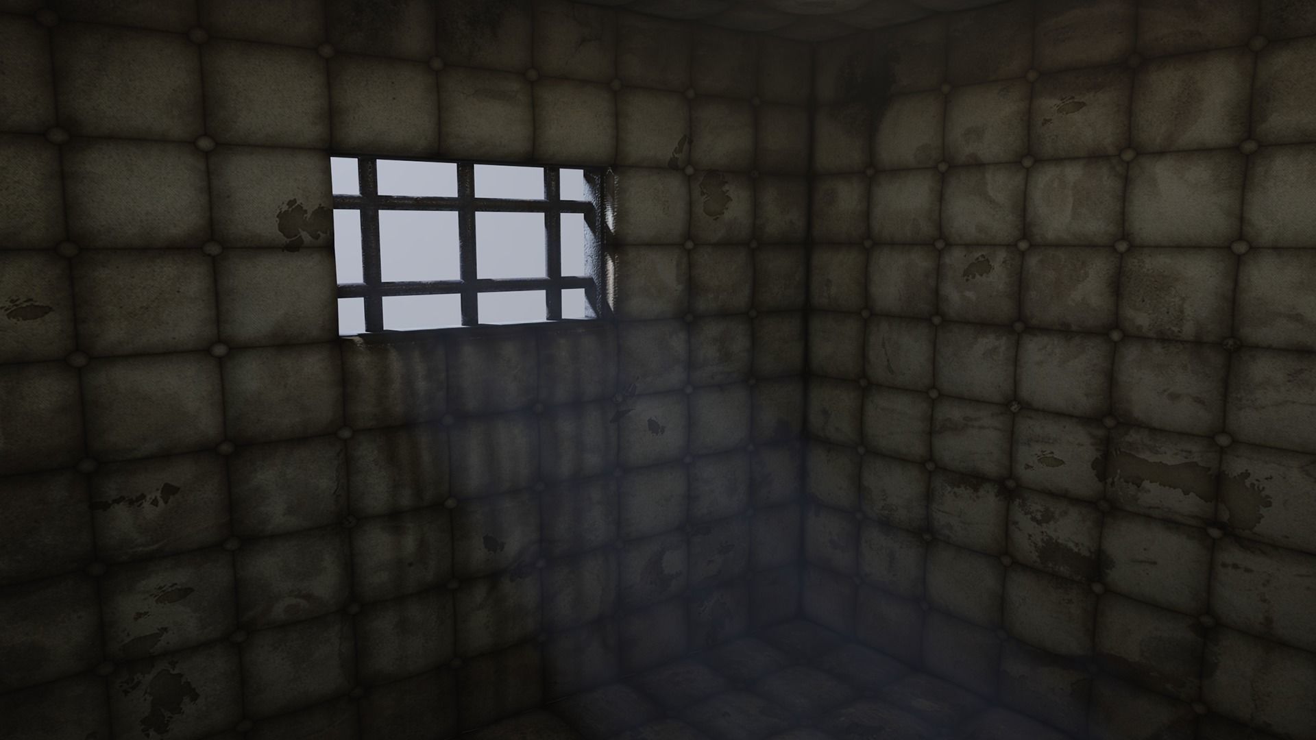 Low Poly Insane Asylum Corridor With PBR Materials Low-poly 3D model_9