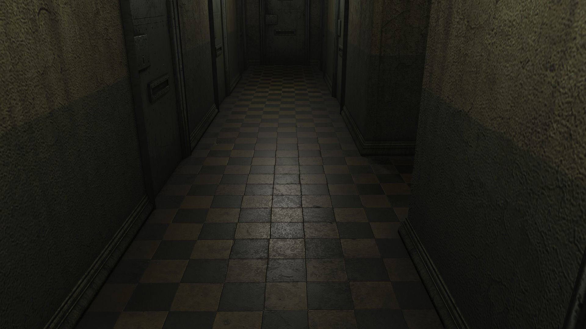 Low Poly Insane Asylum Corridor With PBR Materials Low-poly 3D model_2