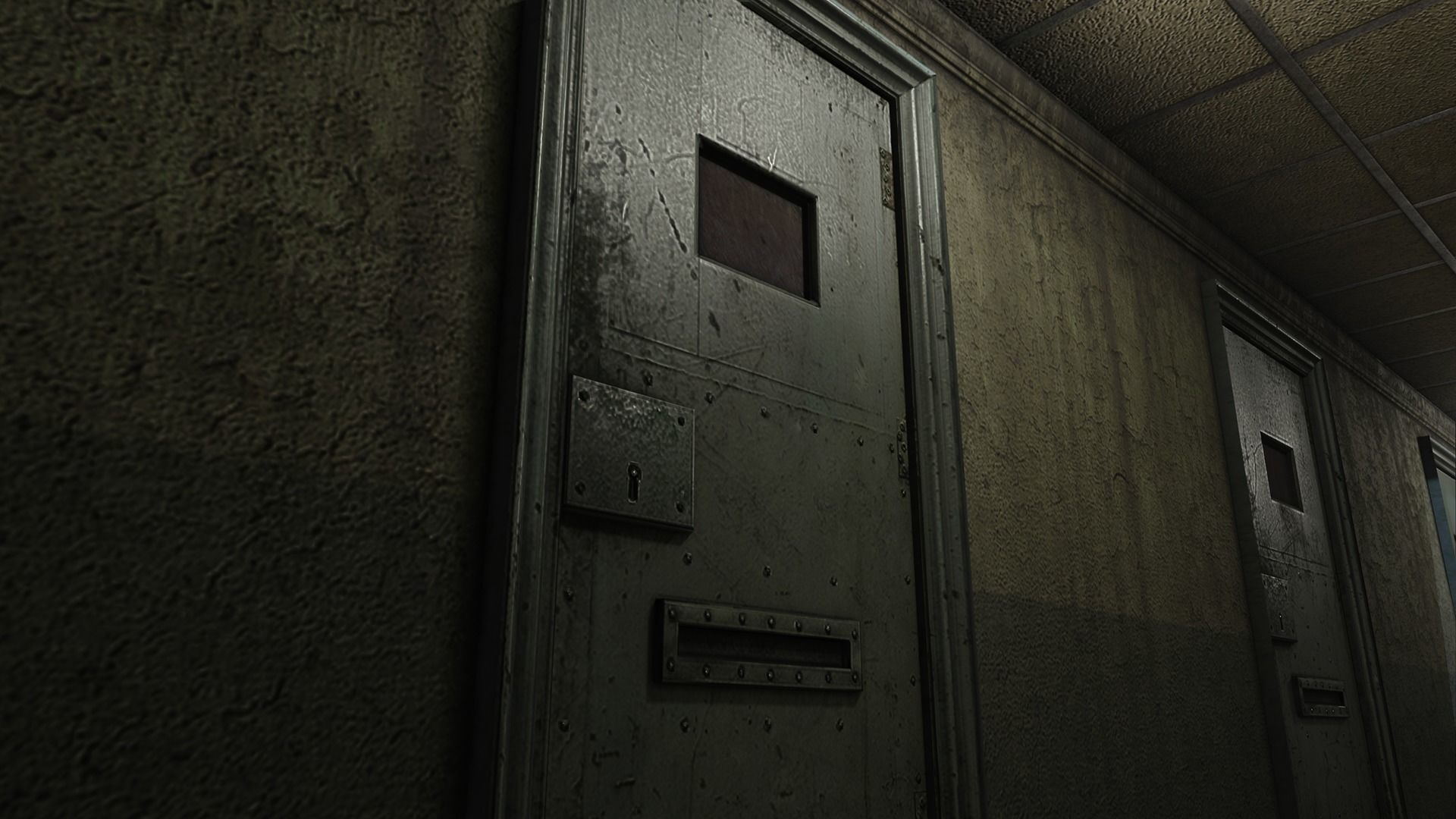 Low Poly Insane Asylum Corridor With PBR Materials Low-poly 3D model_3