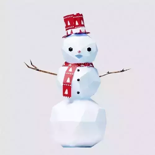 Christmas Decorations Low-poly 3D model