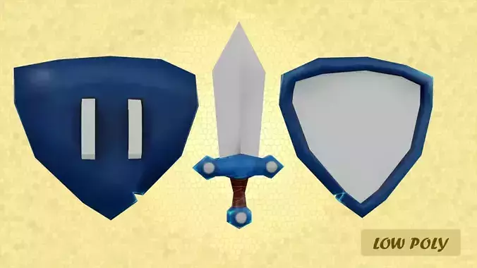 Low Poly Sword  Free low-poly 3D model