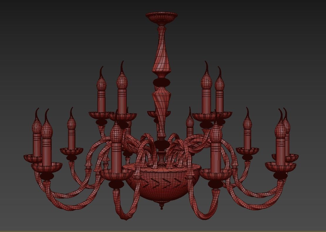 Chandelier Novara E 1 1 15 G 3D model_2