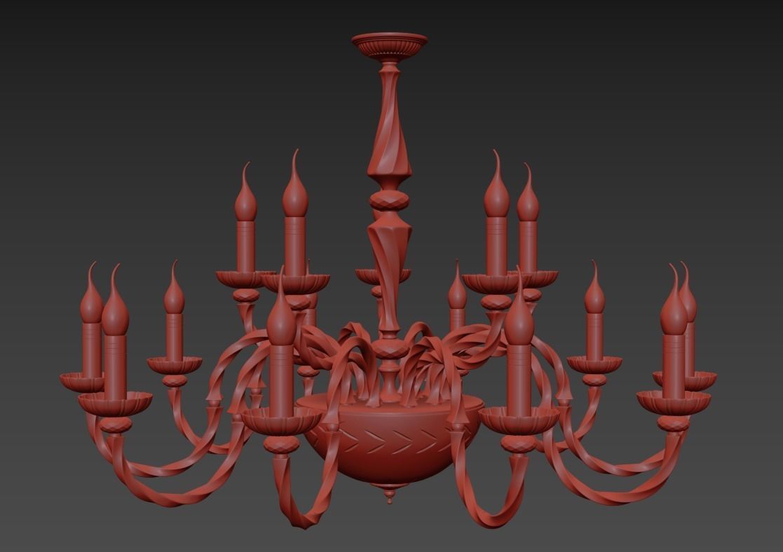 Chandelier Novara E 1 1 15 G 3D model_1