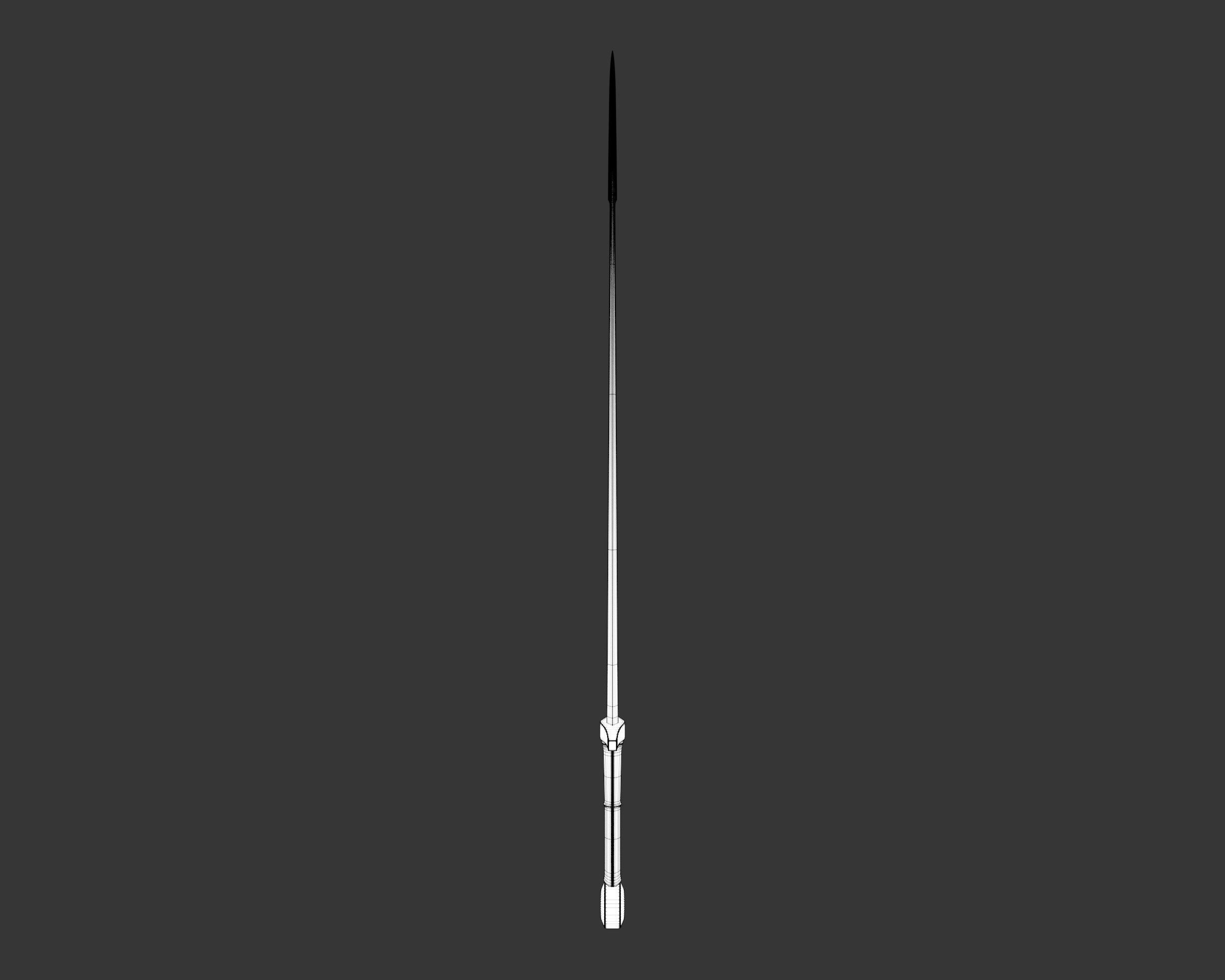 Medieval Knightly Weapon Short Sword Low-poly 3D model_8