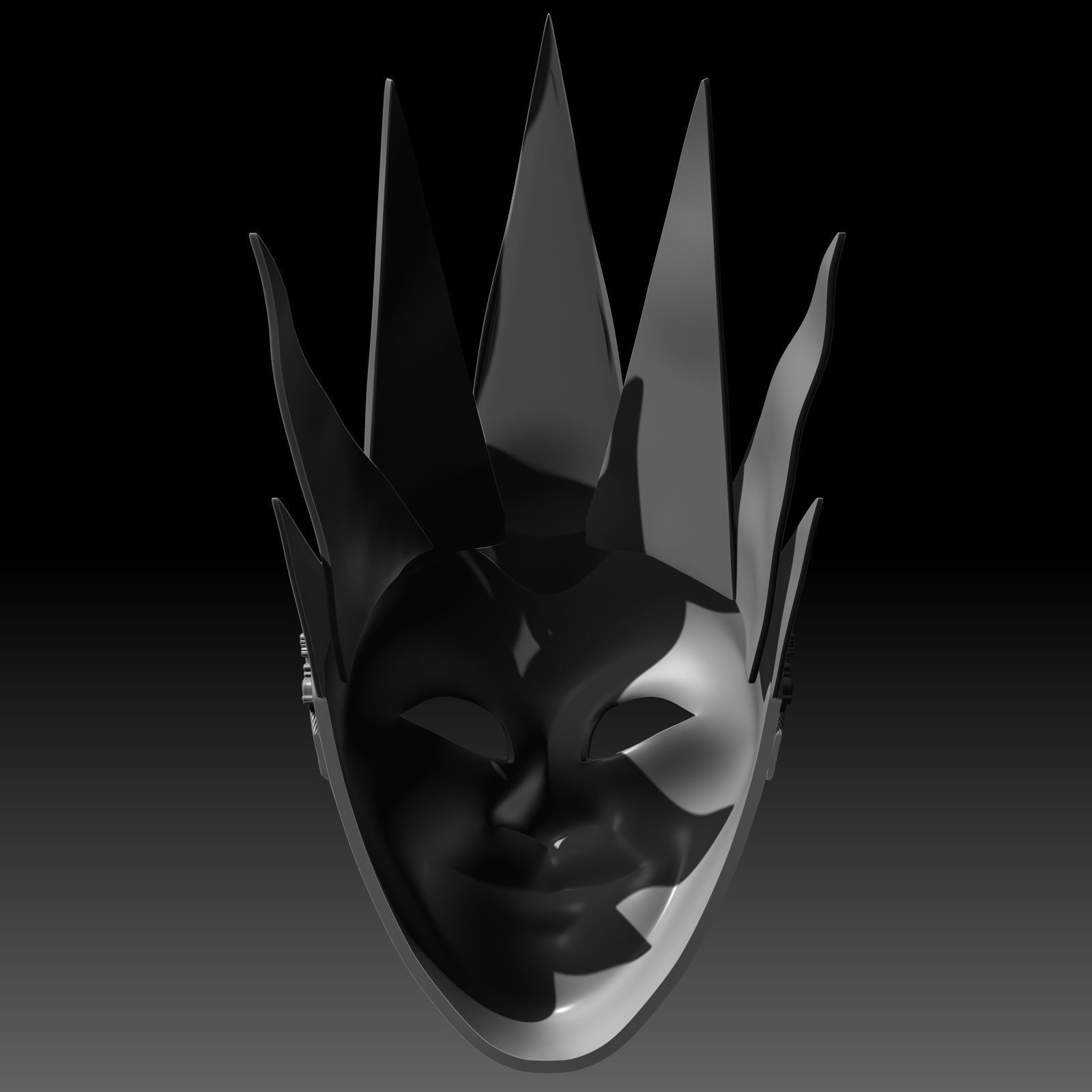 Venetian Carnival Mask V2 3D Printable Model 3D print model_4