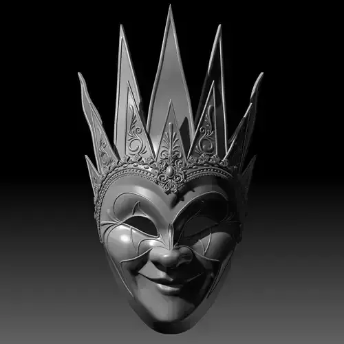 Venetian Carnival Mask V2 3D Printable Model 3D print model