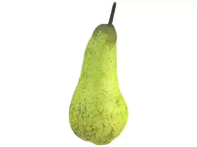 Photorealistic Pear 3D Scan 3