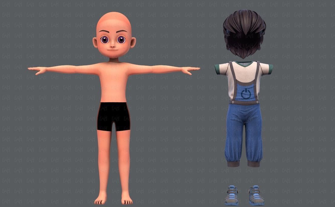 Base BoyV05 Clothing V01 3D model_1