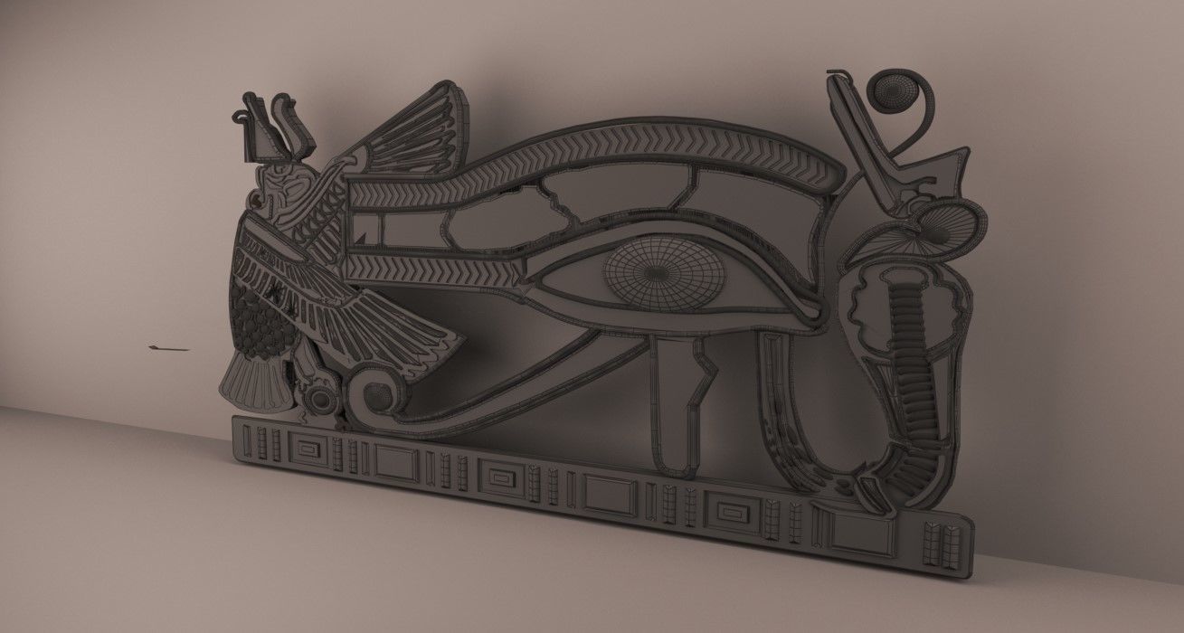  Ancient Egypt -Eye Of Horus Low-poly 3D model_5